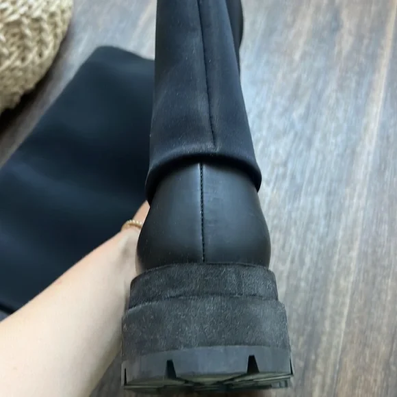 Black Cleia Flatform Neoprene combat boots - Picture 8 of 9